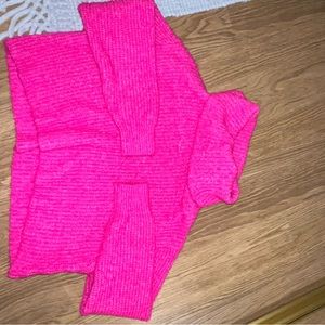 Pink knit sweater